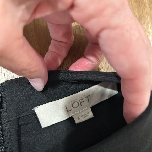 LOFT Black Midi Dress - Picture 8 of 9